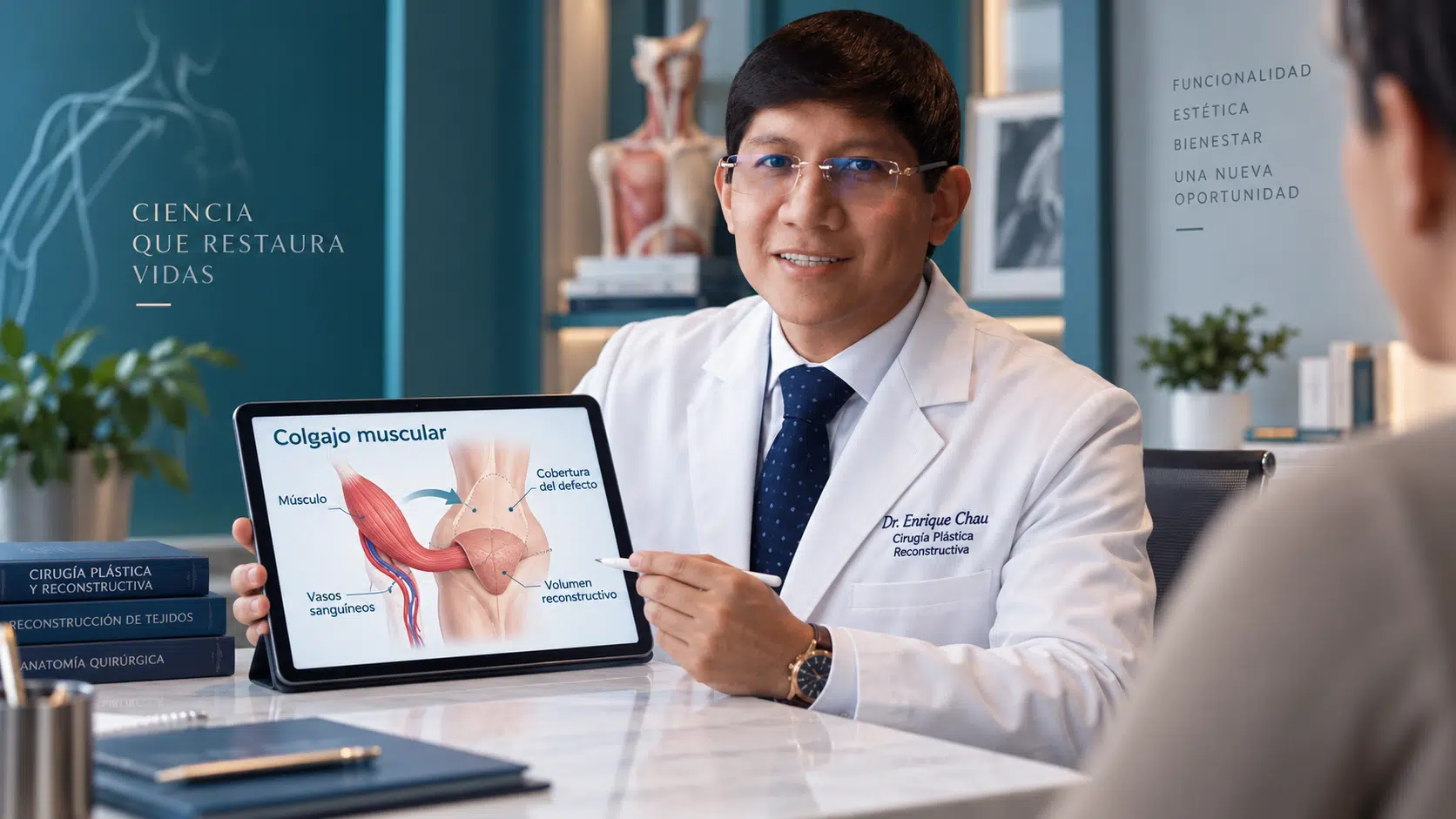 Colgajo muscular explicado por el Dr. Enrique Chau