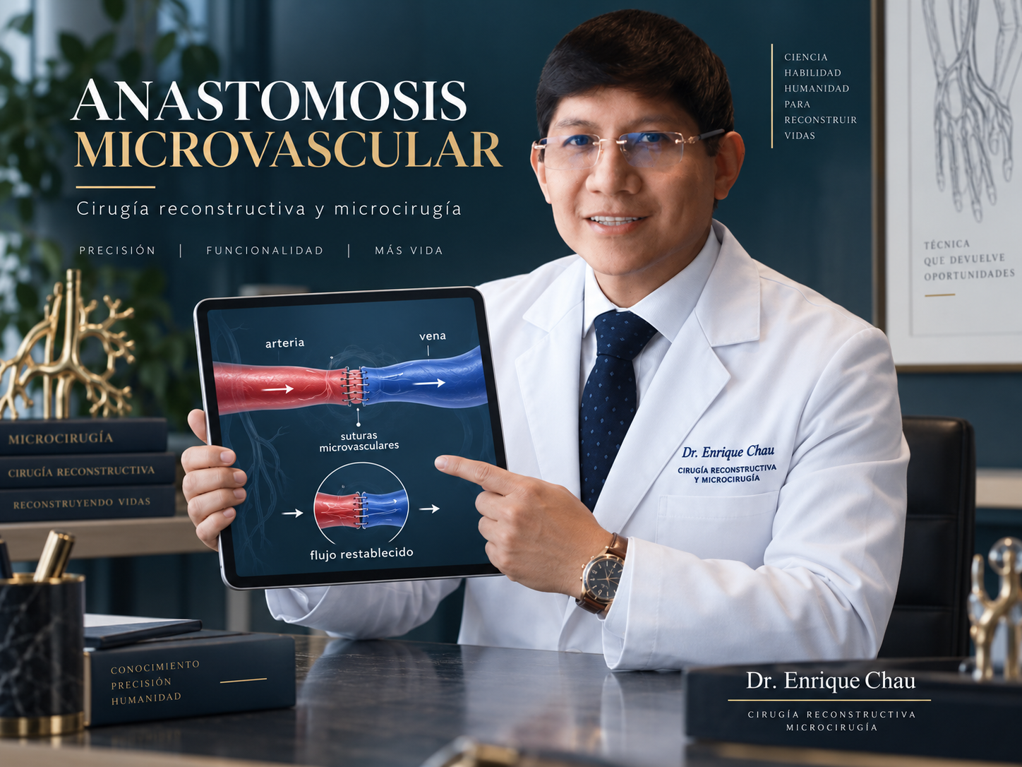 Anastomosis microvascular explicada por el Dr. Enrique Chau